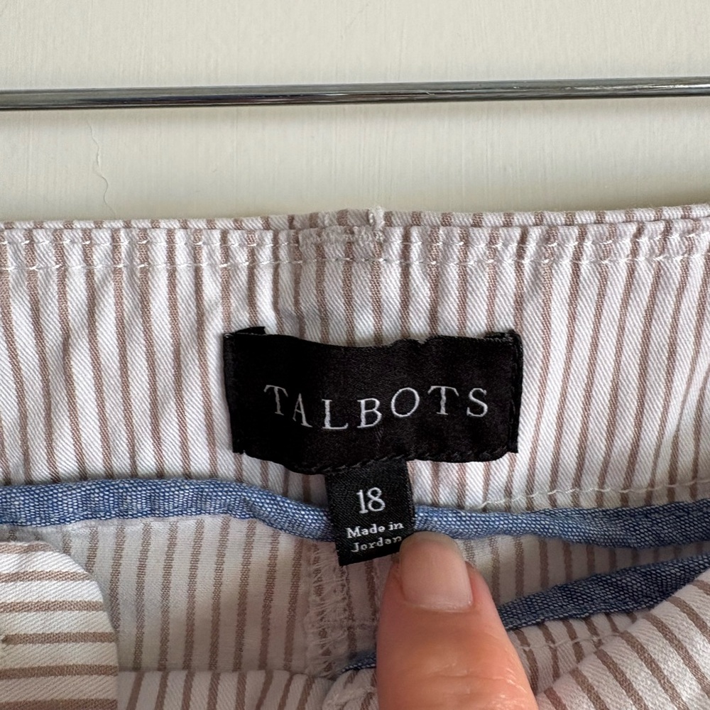 Talbots Button Fly Striped Pants - image 5